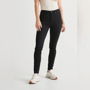 DU/ER NWOT Performance Denim High Rise Skinny in Black